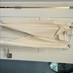 Cream slim Ankle Pants